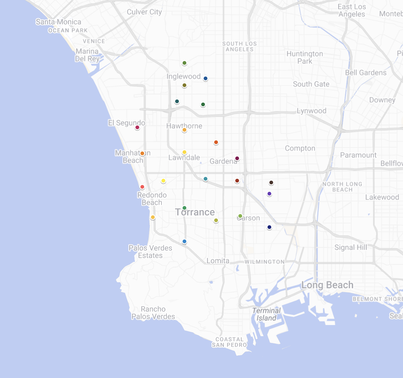 South Bay coverage map